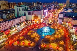 2021年烏蘭察布的春節(jié)夜景