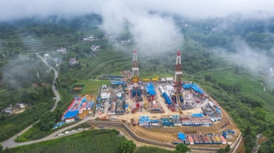 江漢油田涪陵頁巖氣田。涪陵頁巖氣公司供圖