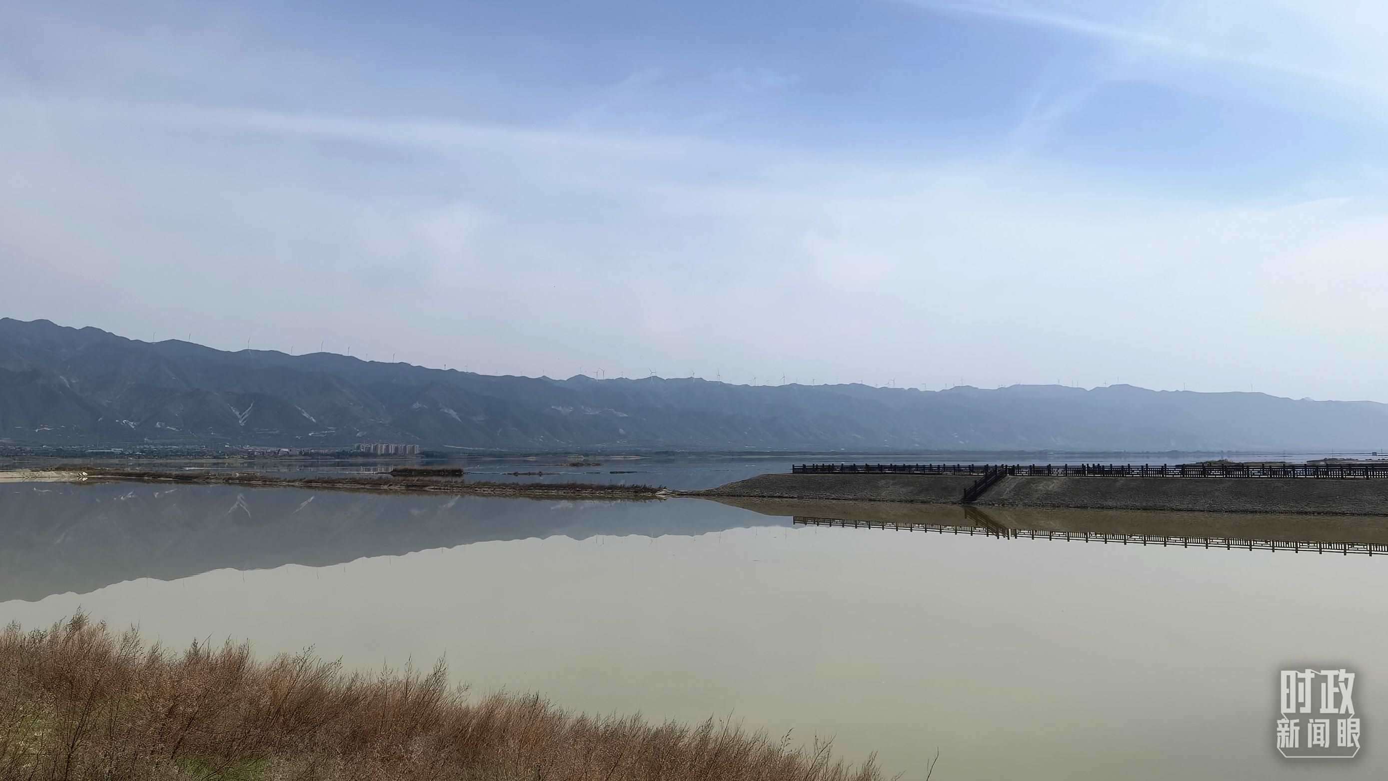 △運城鹽湖。（總臺央視記者馬亞陽拍攝）