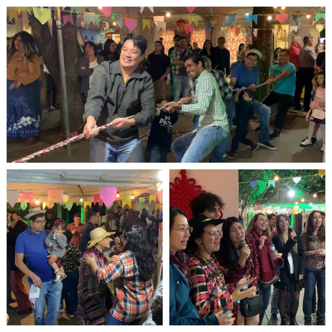 參與者在活動(dòng)中體驗(yàn)巴西豐收節(jié)文化元素。（圣保羅州立大學(xué)孔子學(xué)院供圖）