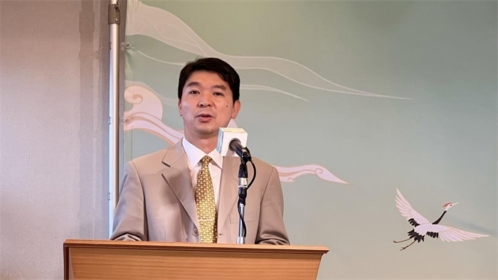 中國駐東京旅游辦事處主任歐陽安致辭。中國駐東京旅游辦事處供圖