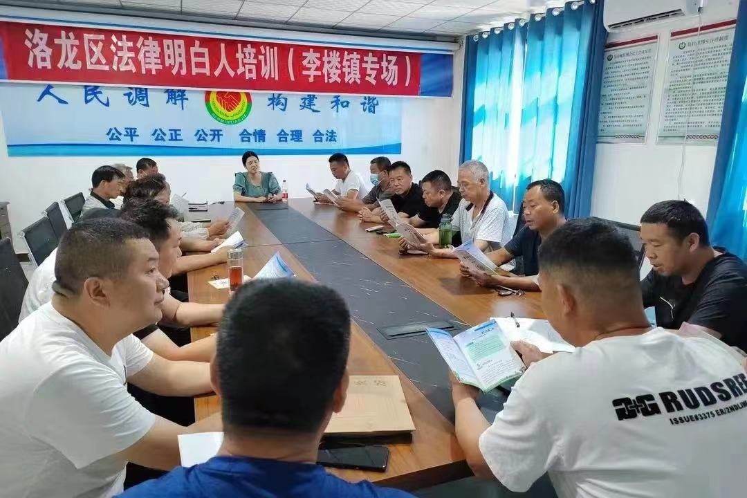 河南省洛陽市洛龍區(qū)李樓司法所開展《民法典》專題普法講座暨“法律明白人”培訓(xùn)。河南省司法廳供圖