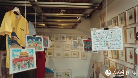 柳芭的部分插畫作品。人民網(wǎng) 張若涵攝