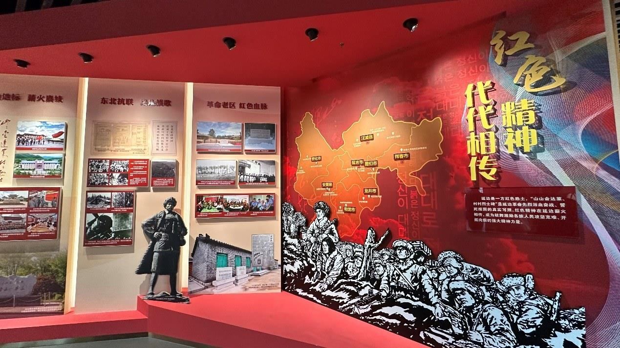 《千秋正氣-朝鮮族革命斗爭(zhēng)史陳列》展廳。人民網(wǎng)記者 金洪花攝