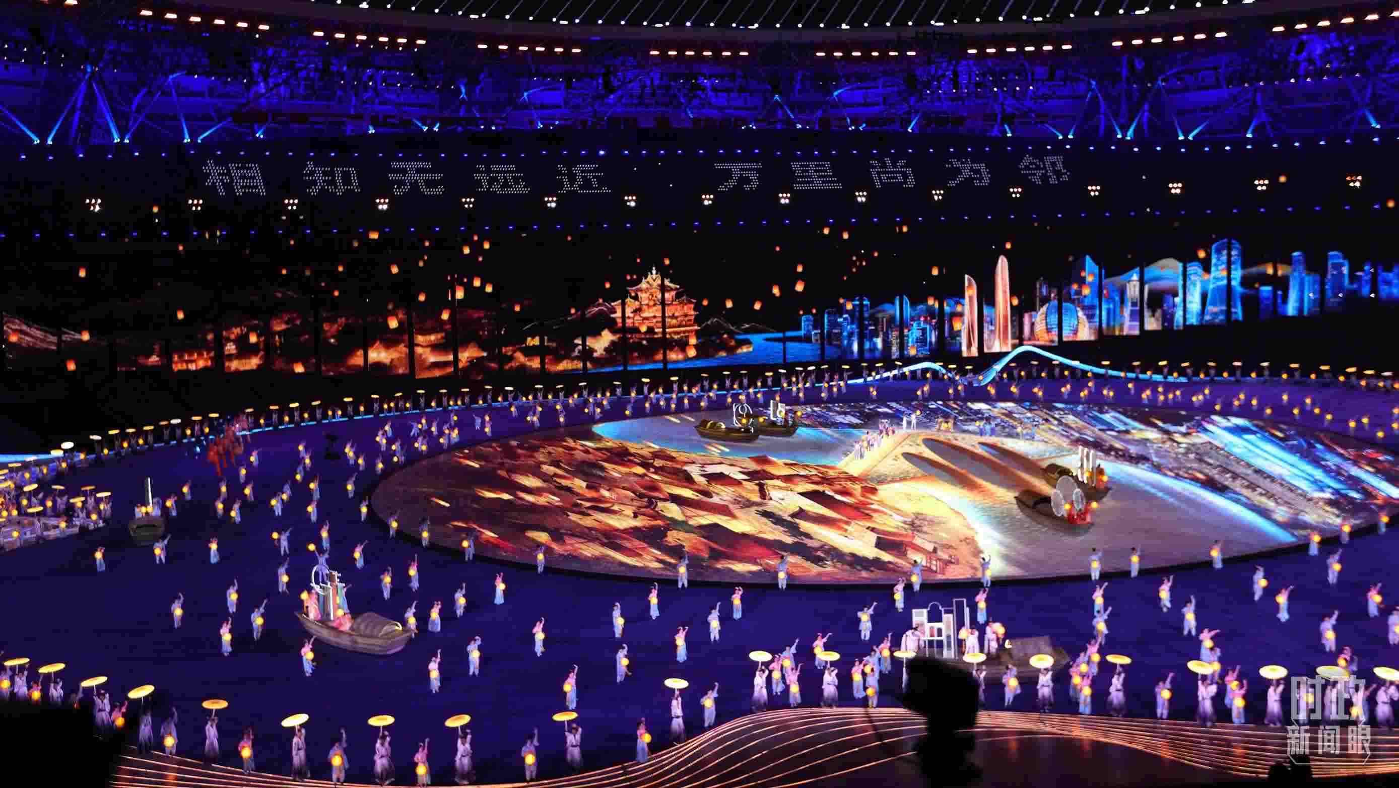 △杭州第19屆亞運(yùn)會(huì)開幕式。（總臺(tái)央視記者魏幫軍拍攝）