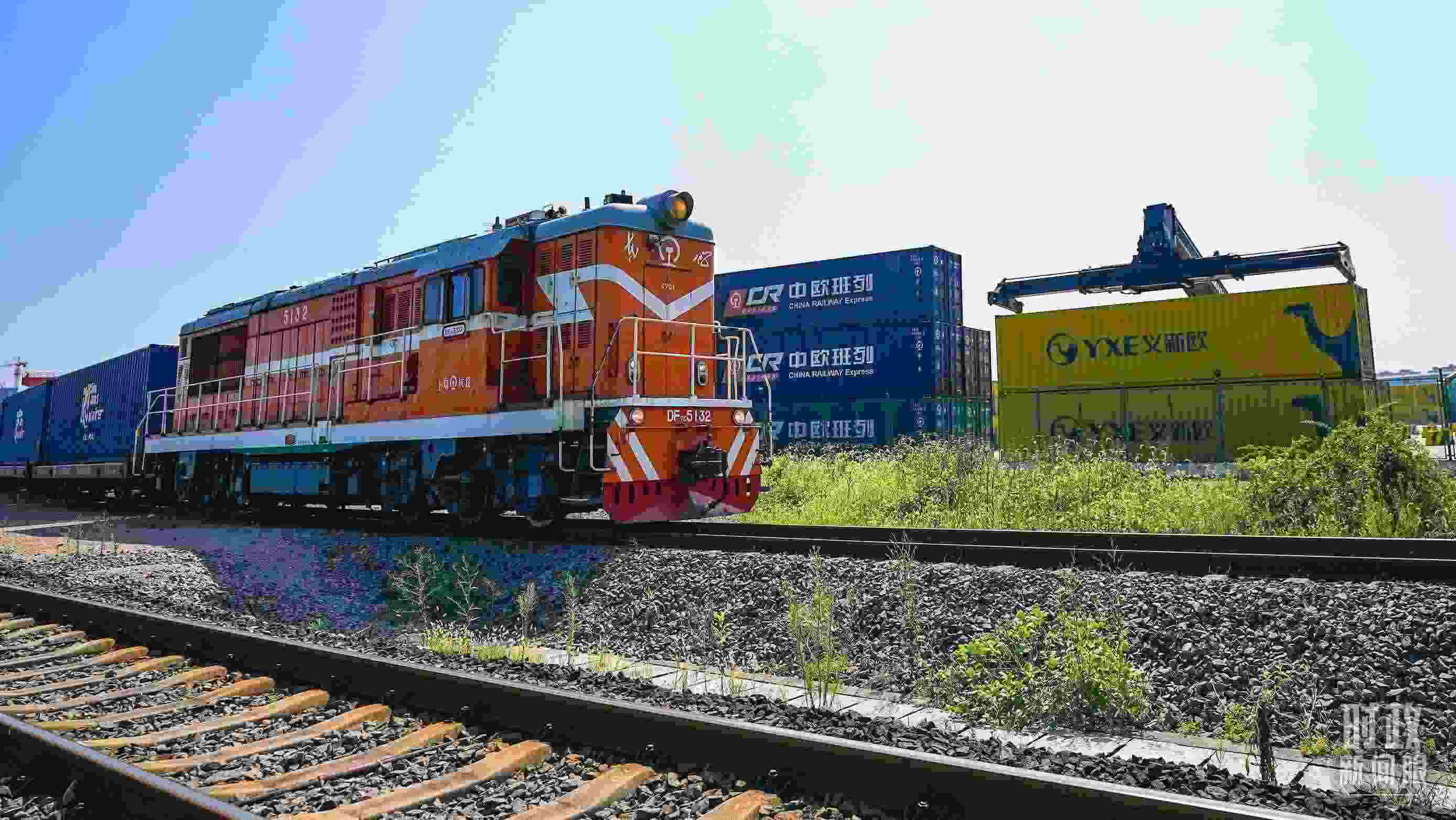 △“義新歐”中歐班列。（總臺國廣記者李晉拍攝）