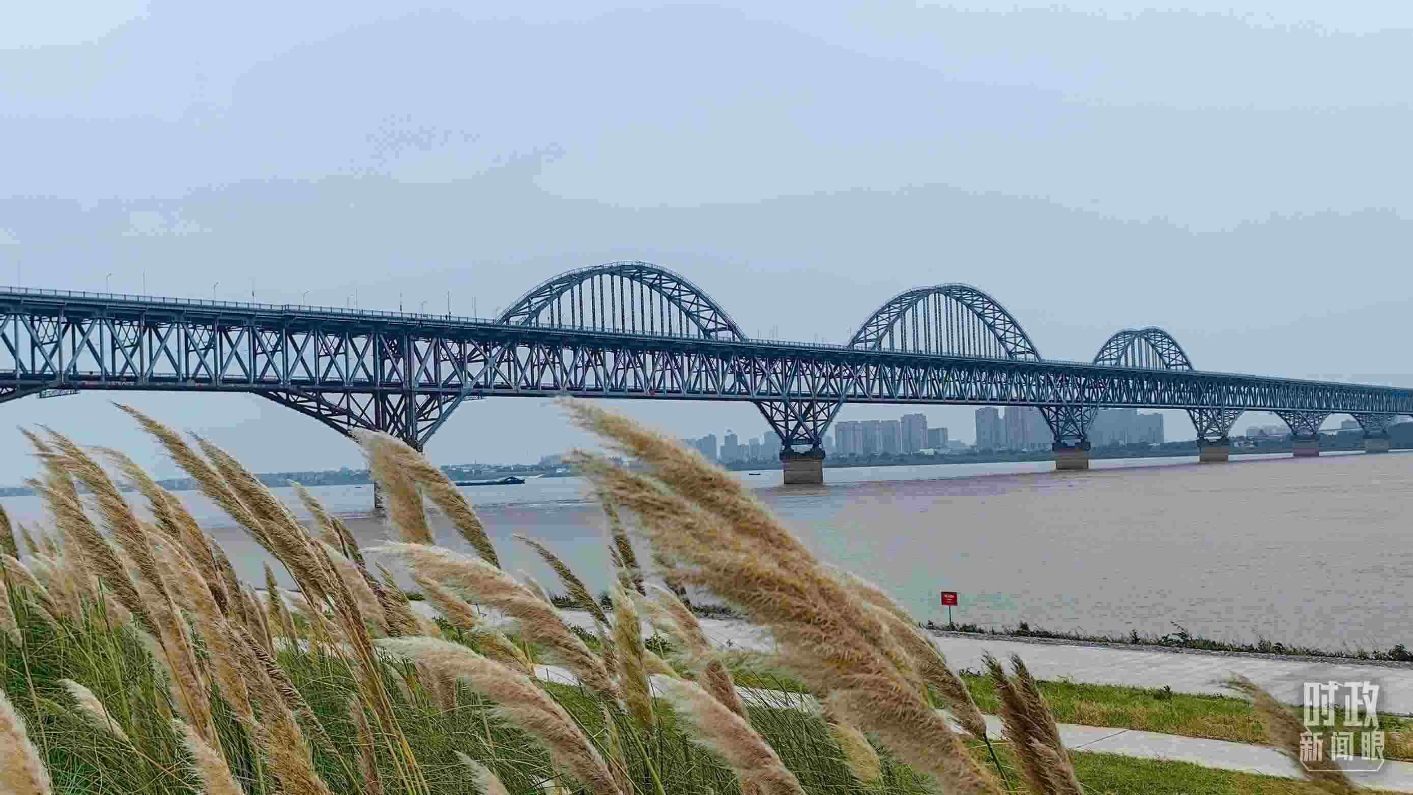 △長(zhǎng)江國(guó)家文化公園九江城區(qū)段。（總臺(tái)央視記者段德文拍攝）