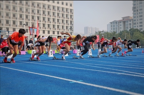 第59屆北京市中學生田徑運動會暨北京學生金奧運動隊田徑運動會。北京市教委供圖
