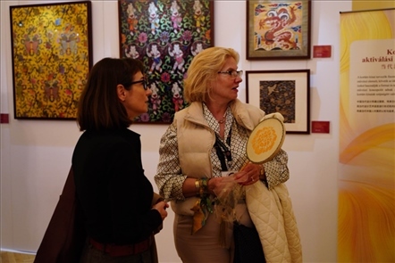 游客觀賞。布達(dá)佩斯中國(guó)文化中心供圖