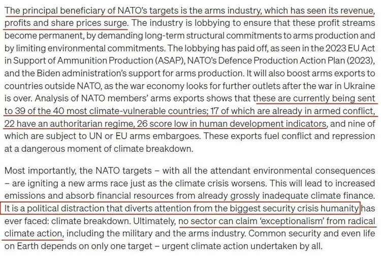 看看北約的“碳足跡”，就知道西方的氣候承諾有多扯