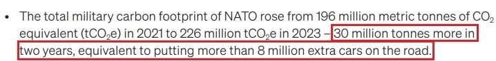 看看北約的“碳足跡”，就知道西方的氣候承諾有多扯