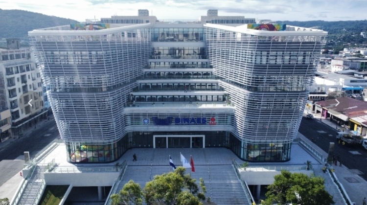 圖為中國(guó)援建薩爾瓦多國(guó)家圖書(shū)館實(shí)景。 圖片由中國(guó)援薩爾瓦多國(guó)家圖書(shū)館項(xiàng)目施工技術(shù)組提供