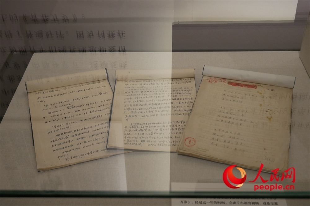 《青春萬歲》手稿。人民網(wǎng)記者 韋衍行攝