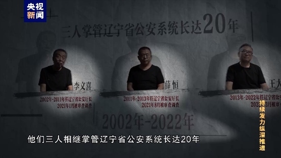 △李文喜、薛恒、王大偉在2021至2022年間先后落馬。