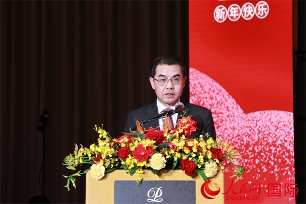 中國駐日本大使吳江浩致辭。人民網(wǎng) 許可攝