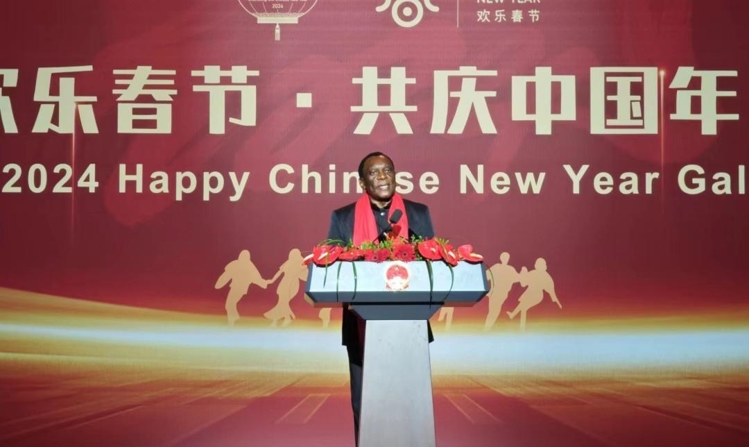南非駐華大使謝勝文閣下致辭。中國駐南非大使館供圖