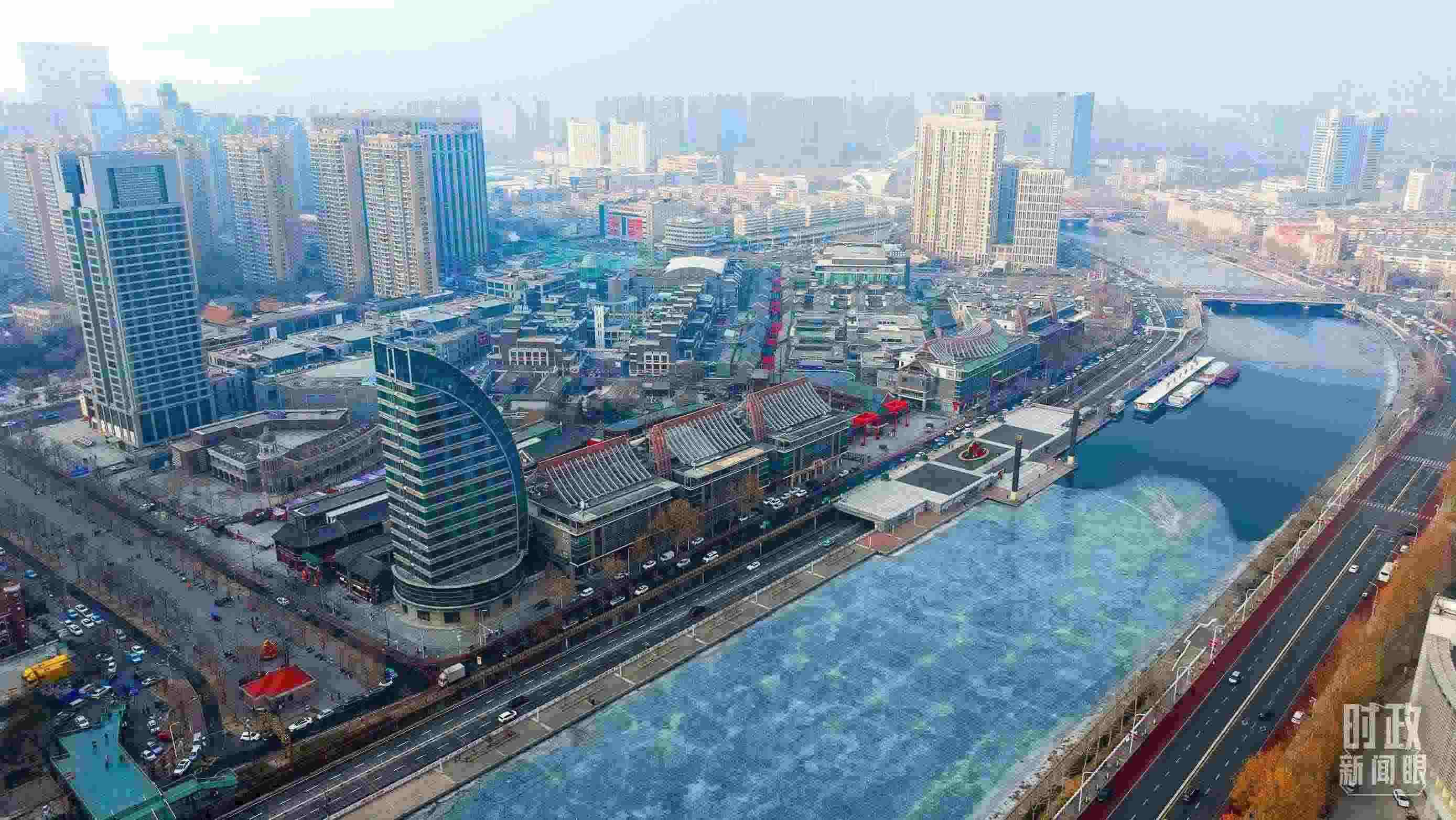 △天津航拍。（總臺(tái)記者劉功河拍攝）