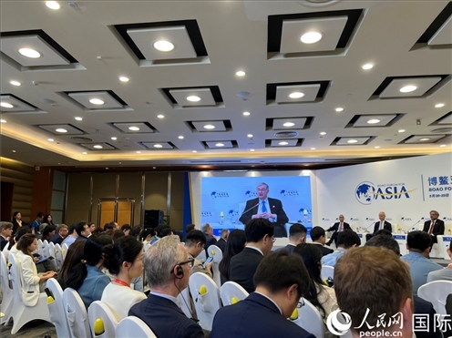 3月27日，博鰲亞洲論壇2024年年會“全球地緣政治展望”分論壇現場。人民網 艾里士攝