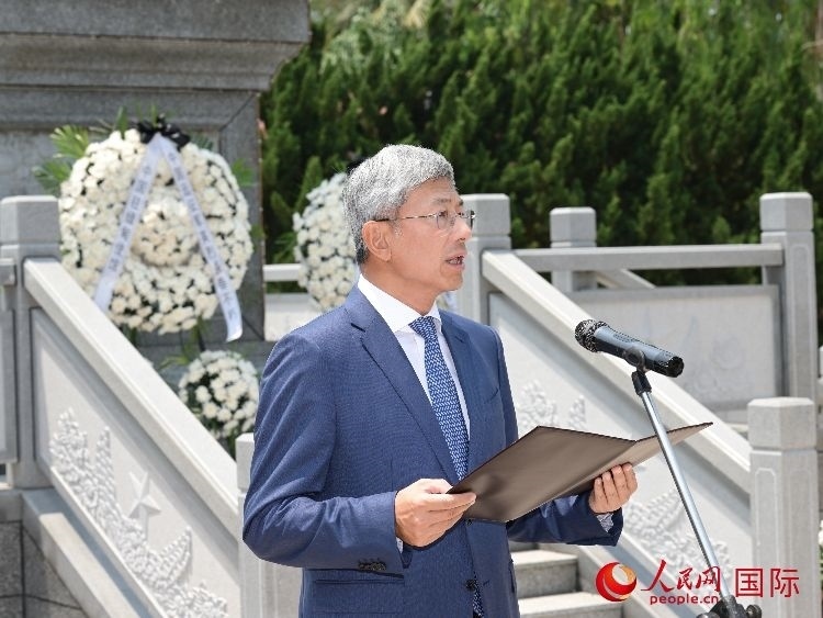 陳海大使發(fā)表致辭。人民網(wǎng)記者 謝佳君攝