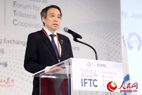 日本駐韓國大使水島光一致辭。主辦方供圖