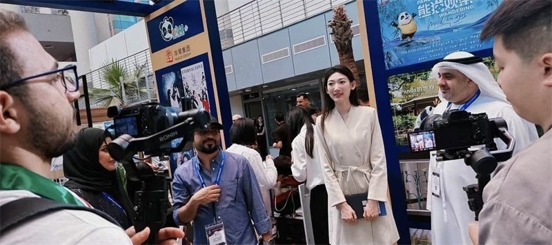 中國聯合展臺引發(fā)阿拉伯媒體關注。主辦方供圖