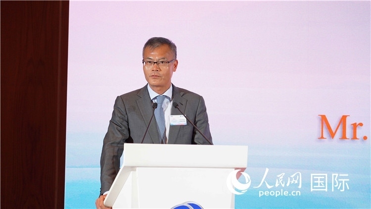 中國駐南非使館鄭冰開公使發(fā)言。 人民網(wǎng) 張茜 攝