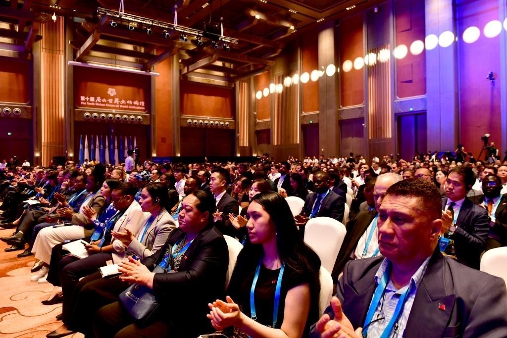 與會嘉賓出席第十屆尼山世界文明論壇。新華社記者 郭緒雷 攝