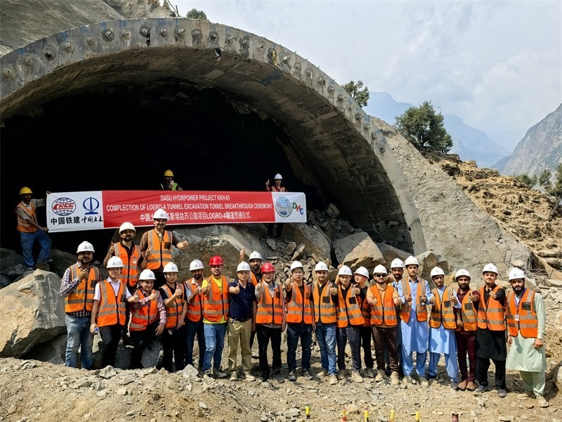 7月29日貫通儀式現(xiàn)場圖片。中國土木工程集團 供圖