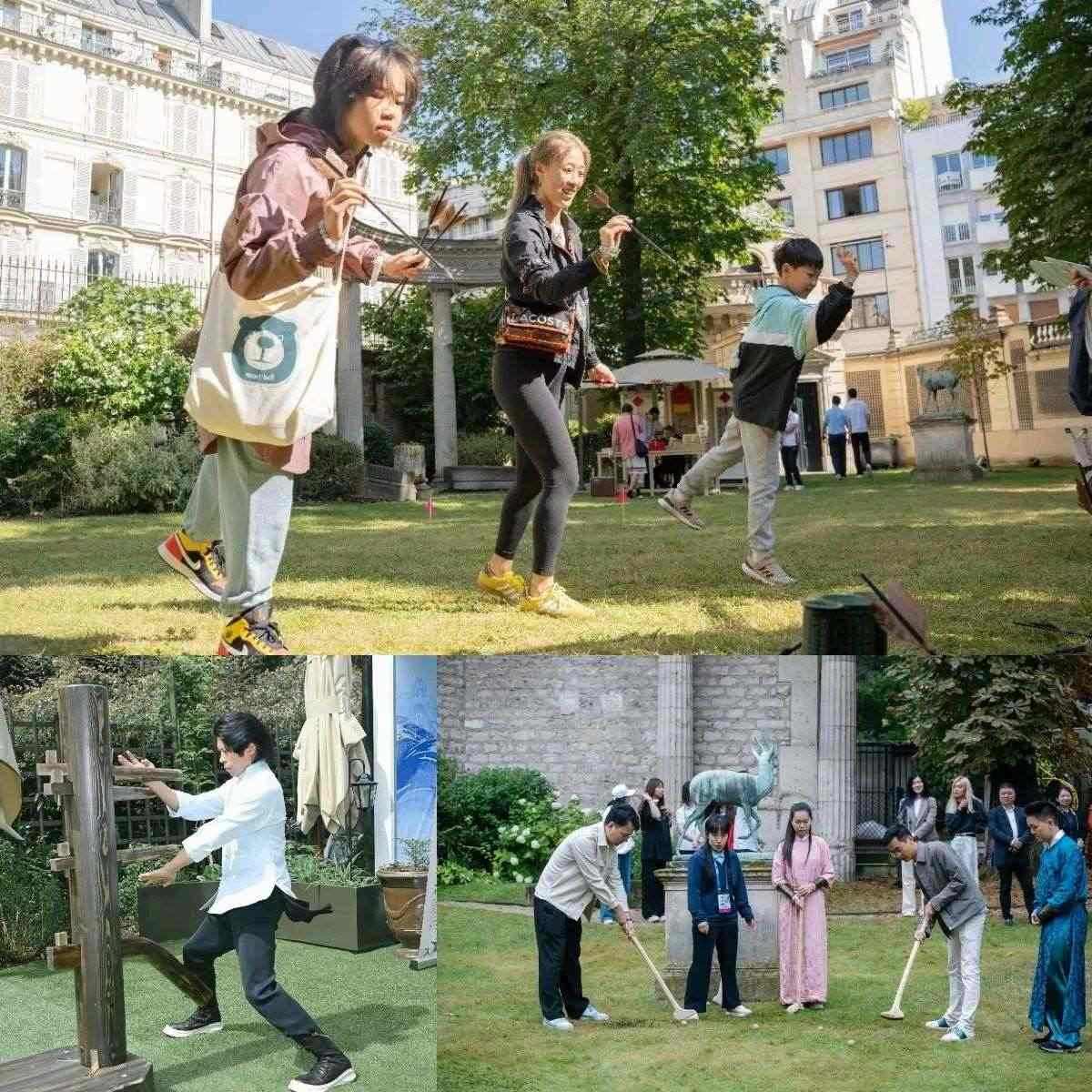 中國傳統(tǒng)體育項目互動體驗區(qū)樂趣橫生?！爸袊摇惫﹫D