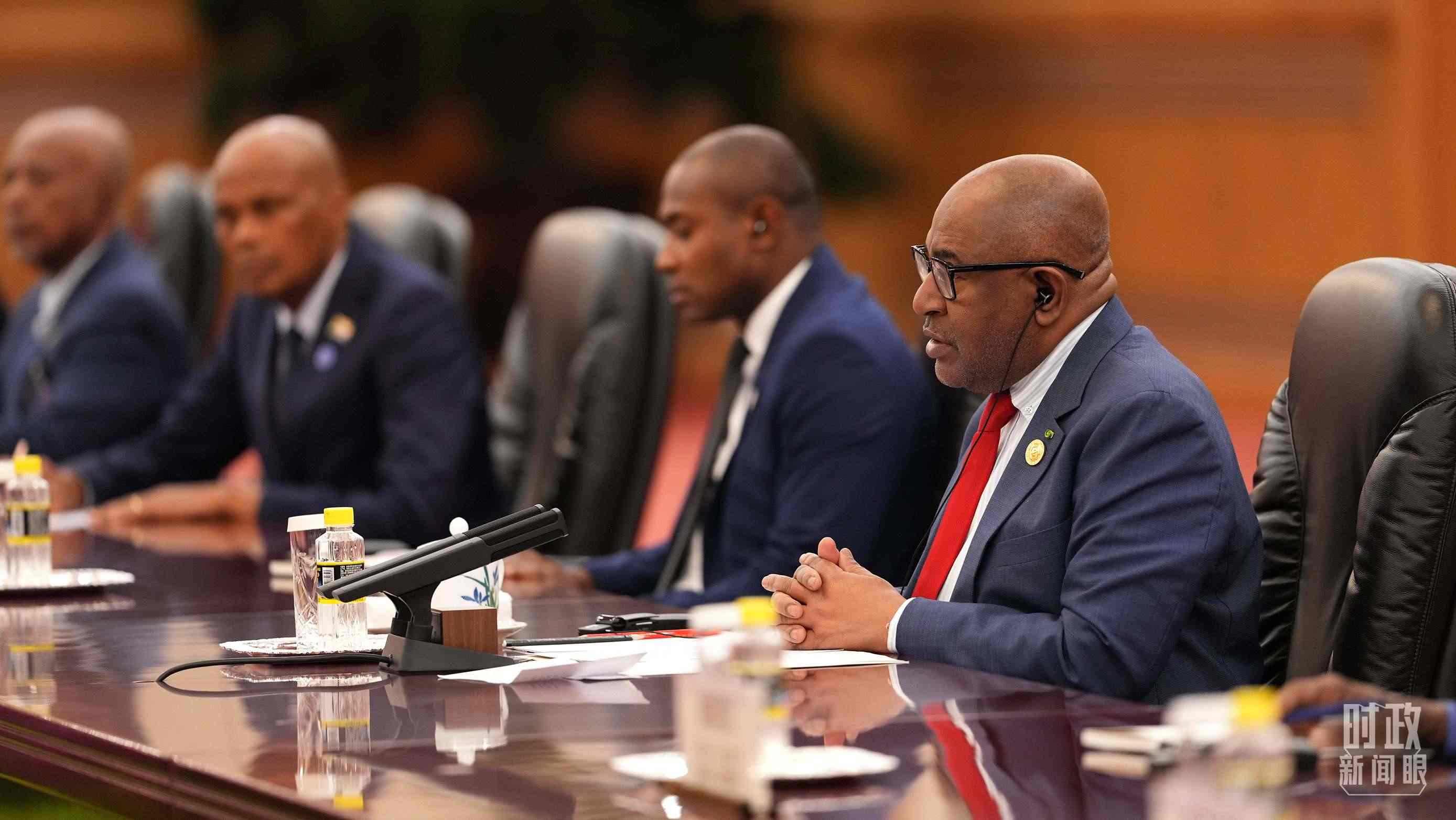 △科摩羅總統(tǒng)阿扎利。（總臺(tái)記者李晉拍攝）