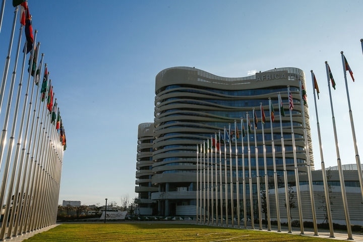 這是2024年1月31日在埃塞俄比亞首都亞的斯亞貝巴拍攝的非洲疾控中心總部大樓。新華社發(fā)（邁克爾·特韋爾德攝）