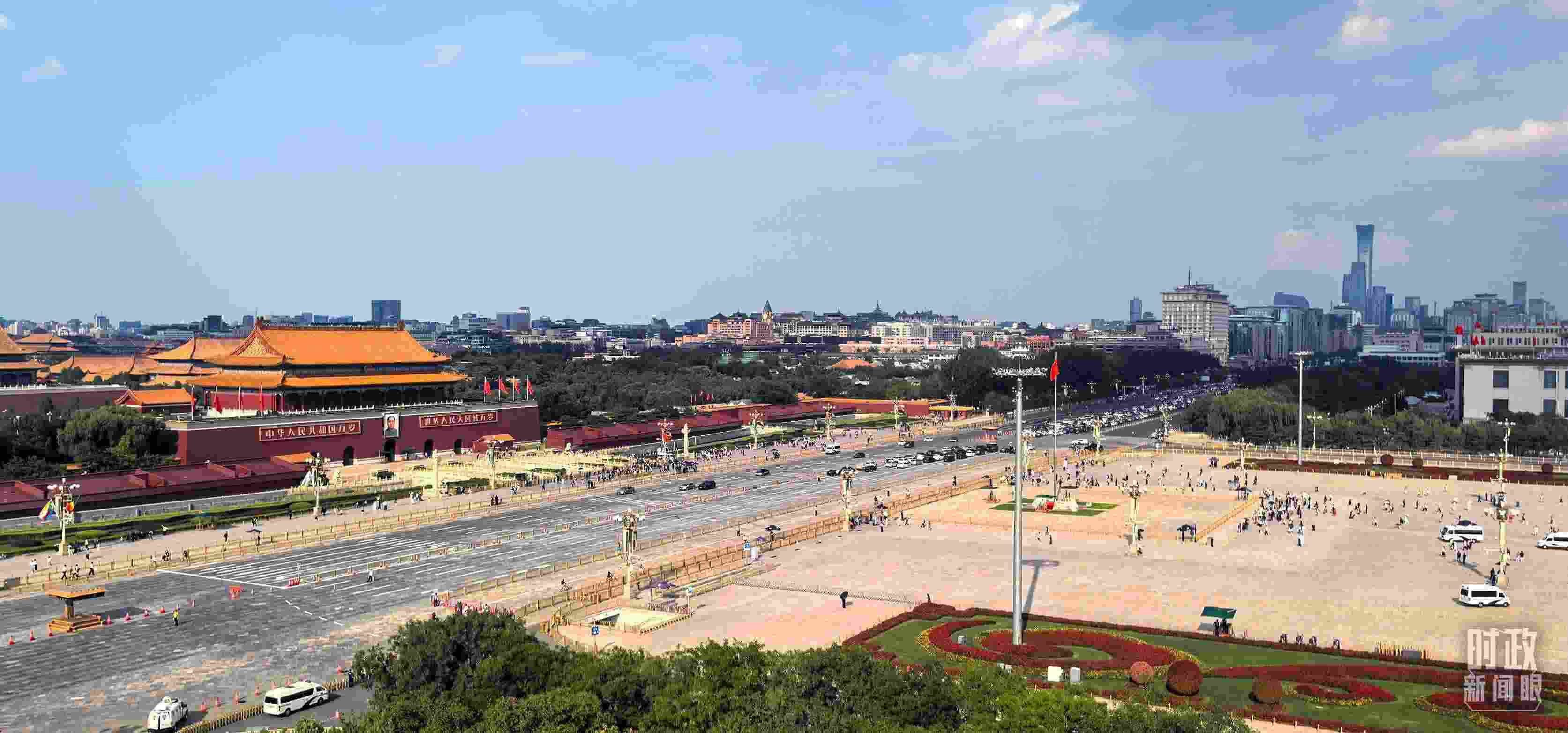 9月6日的天安門廣場(chǎng)。（總臺(tái)央視記者王子杭拍攝）