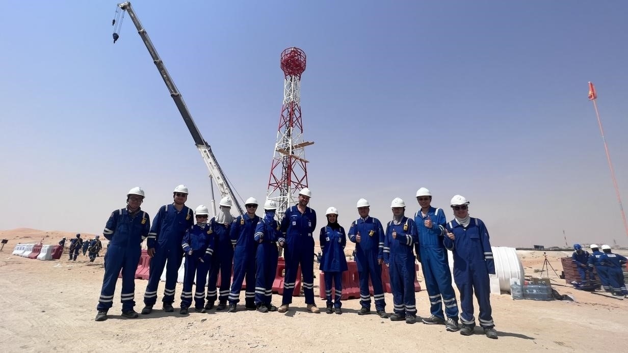 紅外線氣體監(jiān)測(cè)及智能預(yù)警系統(tǒng)安裝現(xiàn)場(chǎng)，振華石油供圖