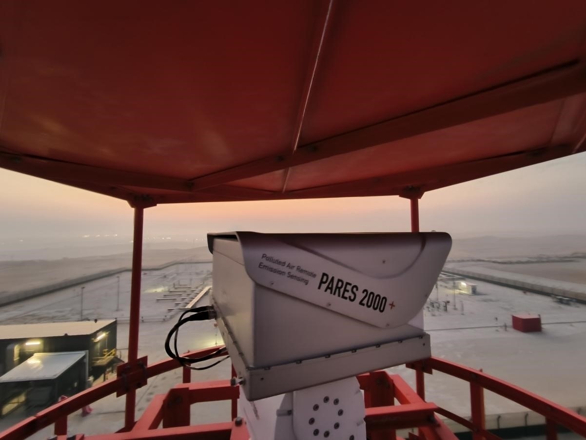 紅外線氣體監(jiān)測(cè)及智能預(yù)警系統(tǒng)主設(shè)備。振華石油供圖