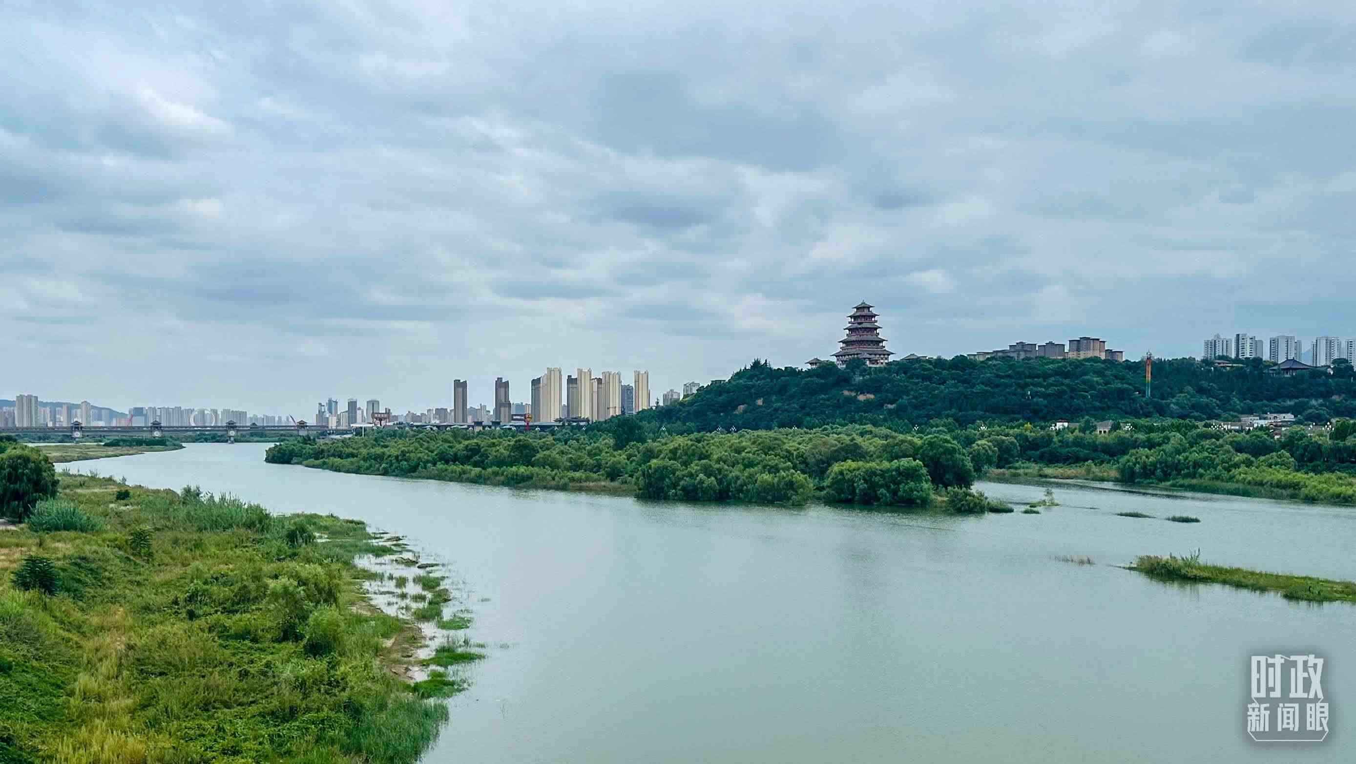 △ 渭河。（總臺(tái)央視記者范一鳴拍攝）