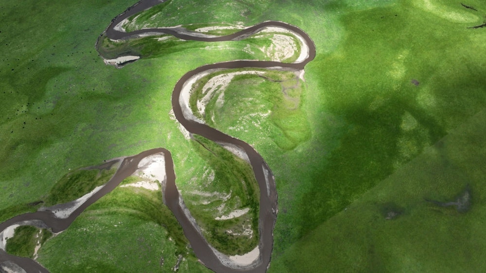 2023年7月6日在甘肅省甘南藏族自治州瑪曲縣拍攝的阿萬(wàn)倉(cāng)濕地景色（無(wú)人機(jī)照片）?，斍鷿竦卣嫉?62萬(wàn)畝，是黃河上游重要的水源涵養(yǎng)區(qū)和生態(tài)功能區(qū)，被譽(yù)為“黃河之腎”。