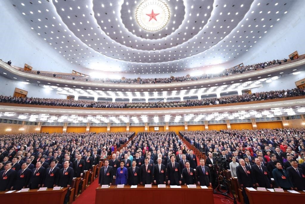 2024年3月5日，第十四屆全國人民代表大會第二次會議在北京人民大會堂開幕。新華社記者 黃敬文 攝