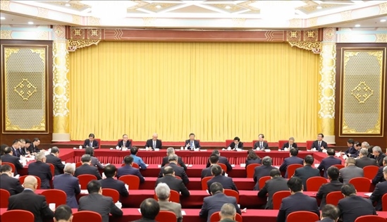 2024年3月6日，中共中央總書記、國家主席、中央軍委主席習近平看望參加全國政協(xié)十四屆二次會議的民革、科技界、環(huán)境資源界委員，并參加聯(lián)組會，聽取意見和建議。新華社記者 黃敬文 攝