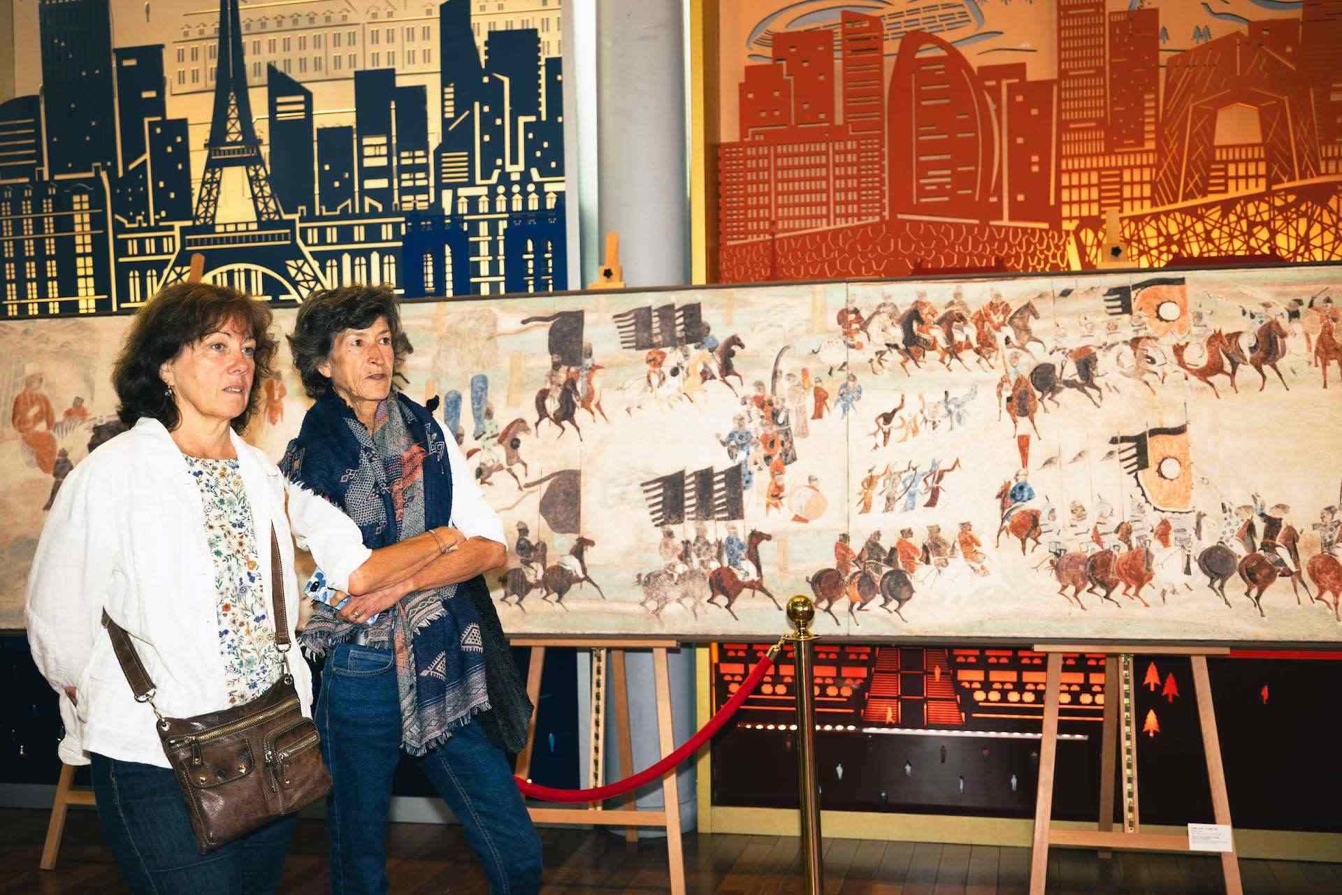 “絲路丹青——絲綢之路沿線壁畫傳摹展”在巴黎中國文化中心隆重開幕。中國藝術研究院供圖