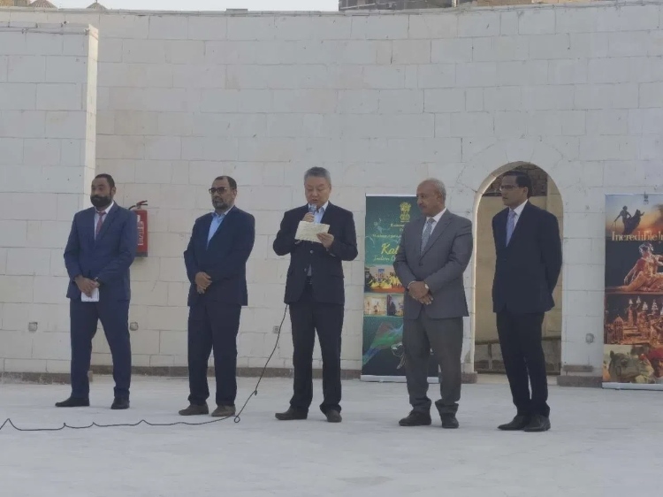 開羅中國文化中心副主任邵彬致辭。開羅中國文化中心供圖