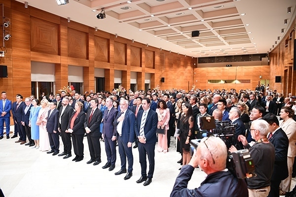 招待會(huì)現(xiàn)場(chǎng)。孫瑋 攝