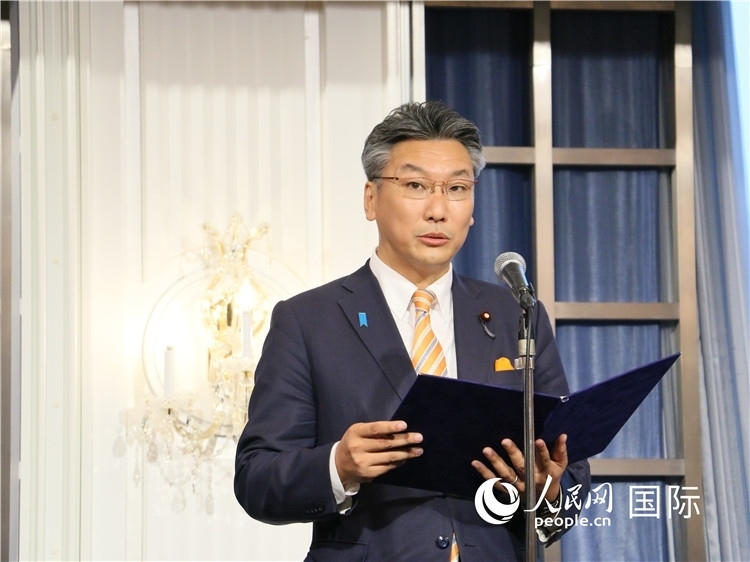 日本國貿(mào)促會長代理橋本岳致辭。人民網(wǎng) 許可攝