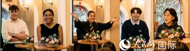 五位英國高校學(xué)生代表現(xiàn)場分享體會 楊浩鵬攝