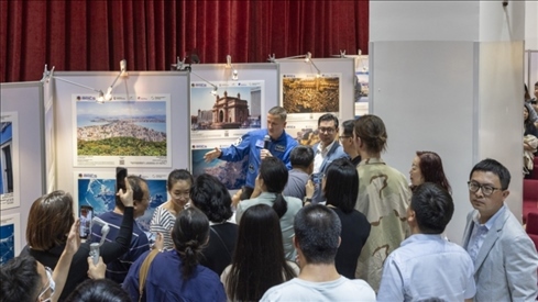 5月29日，“宇宙·金磚國家”圖片巡回展在北京舉辦，活動現(xiàn)場吸引了眾多中國觀眾。北京俄羅斯文化中心供圖