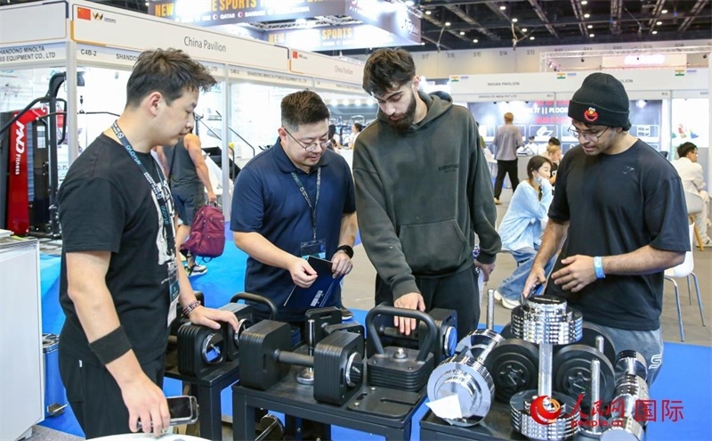 中國(guó)展臺(tái)一角。人民網(wǎng)中東中心分社塔里克·易卜拉欣攝