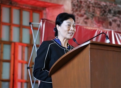 李雅芳作主旨發(fā)言。主辦方供圖