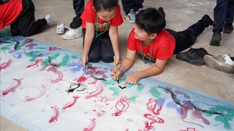 水墨畫教學(xué)。主辦方供圖