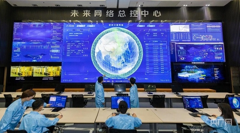 紫金山實驗室的未來網(wǎng)絡(luò)國家重大科技基礎(chǔ)設(shè)施總控中心（央廣網(wǎng)發(fā) 蔣文超 攝）