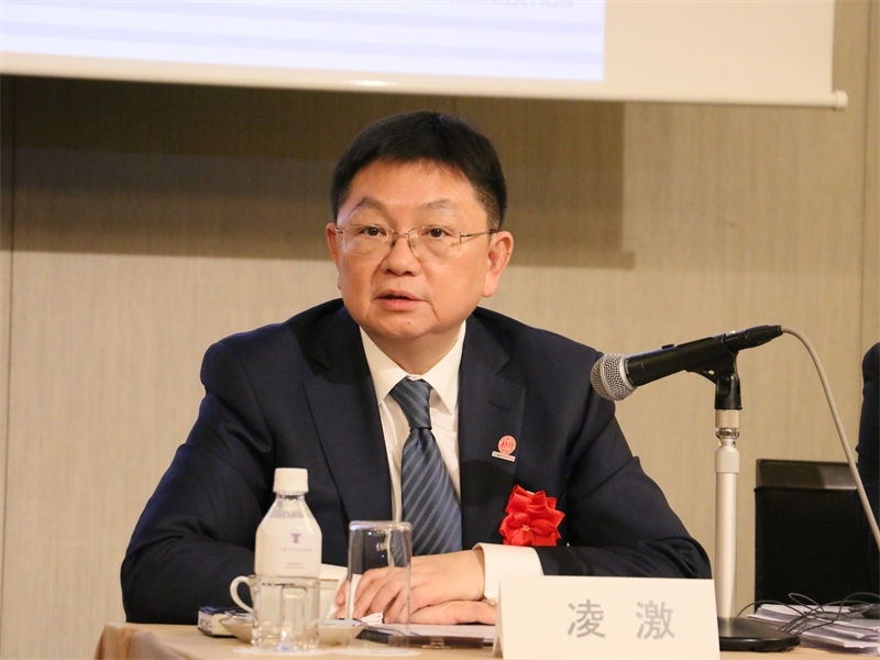 商務(wù)部副部長兼國際貿(mào)易談判副代表凌激致辭。人民網(wǎng) 許可攝