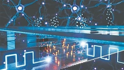 使用電化學隨機存取存儲設備進行內存計算(藝術圖)。圖片來源:韓國浦項科技大學